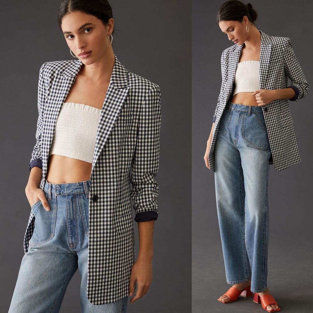 Favorite Daughter Black and White Checkered Blazer